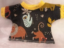 Puppensachen, Shirt Faultier 🦥und Affe 🐒 Oberteil für Puppe 25 cm - 28 cm, 