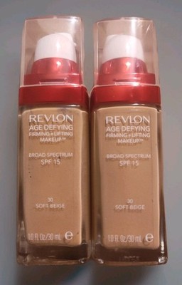 2X Revlon Age Defying 3X Firming & Lifting Makeup 30 Soft Beige 1 oz. each New