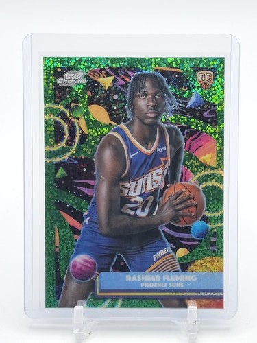 RASHEER FLEMING 2025-26 TOPPS CHROME COSMIC GREEN SPACE /75 ROOKIE #188 Q3464