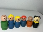 Fisher-Price Vintage Wooden Little People With Angry Boy And Dog