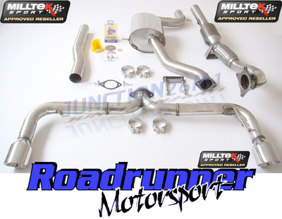 Milltek Auspuff Scirocco R Anlage 3'' Race Cat 200 Zellen Non Res hinten SSXVW152 NEU