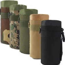 Men Tactical 19 OZ Water Bottle Pouch Molle Bag Camping Hiking Kettle Holder Bag