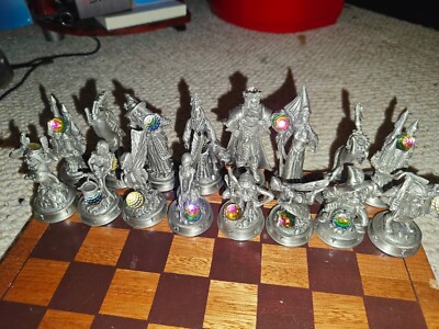 Danbury Mint Fantasy Of The Crystal Ball Chess Pieces