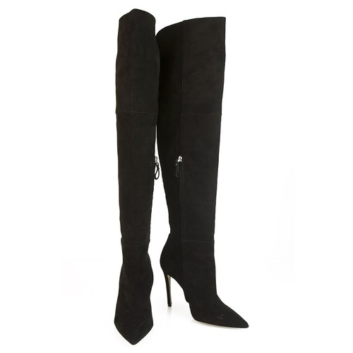black suede boots pointed toe