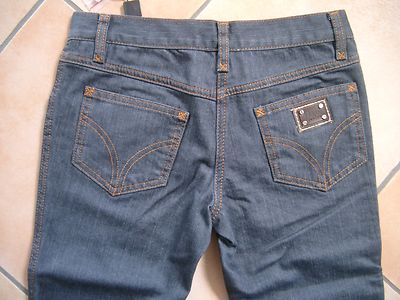 (C540) Coole Dolce & Gabbana Girls Jeans Schlaghose Hose + Logo Plakette gr.140