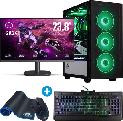 ONE GAMING PC Allround AN04 R5 16GB 512GB RX 6600 Win11 Pro + Monitor 24'' #238