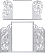 3D Card Shape Metal Cutting Dies, Invitation Card Background Dies Note Embossing