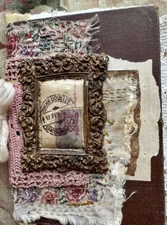 Vintage Handmade Junk Journal book, One Of A Kind Hard Cover Slow Stitching 94pg