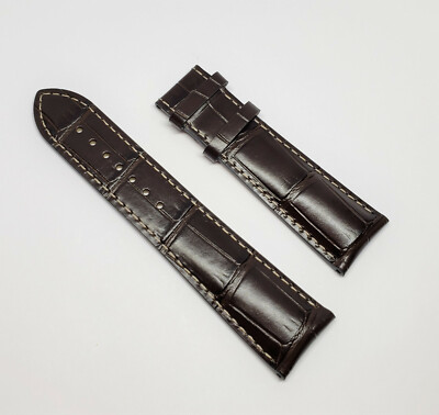 Original MIDO Multifort 23mm Model: M005614A Brown Leather Watch Band Strap