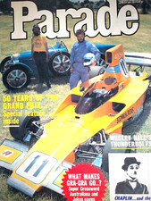 1978 PARADE magazine-Austn 50 Years GRAND PRIX~JACK HAWKINS~Charlie Chaplin