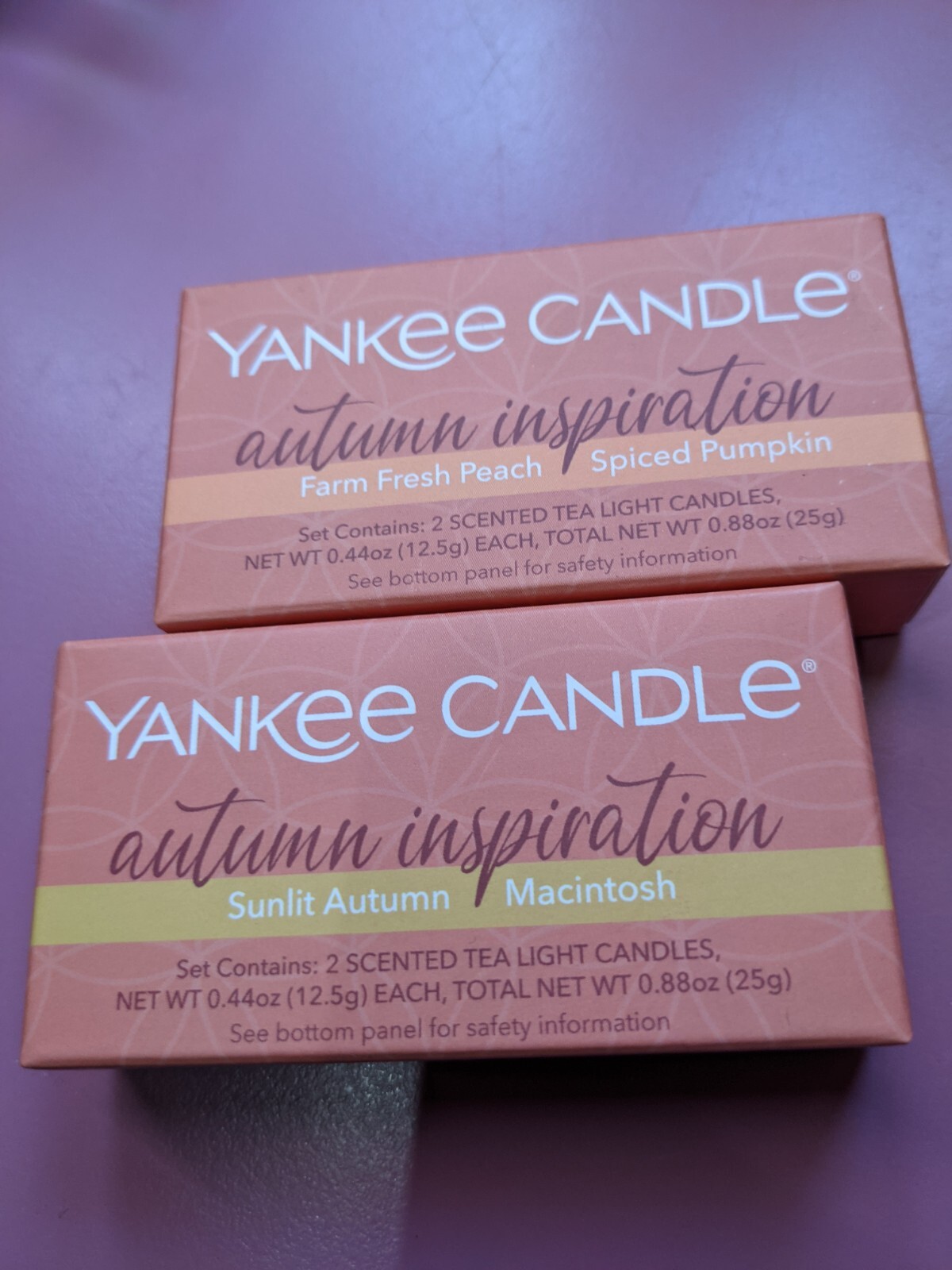 Yankee Candle Votive Colorful Foliage & Cooper Shimmer Crackle Glass