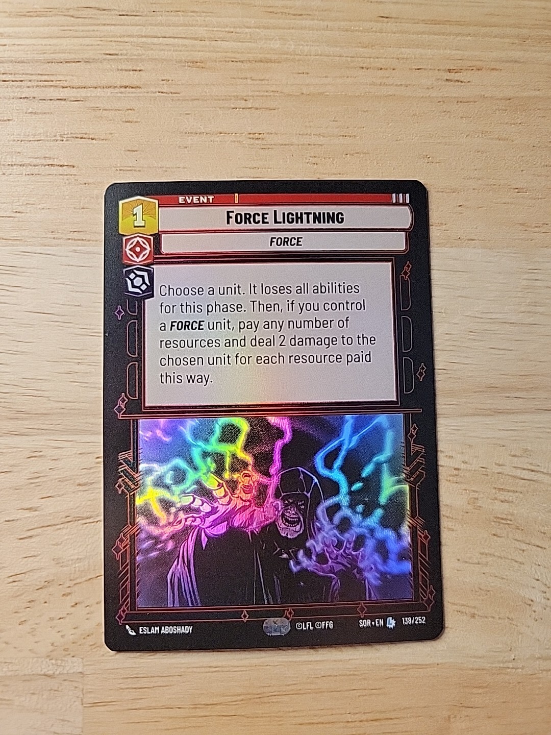 Force Lightning - Spark of Rebellion  [138/252] -  Foil - M/NM - Legendary