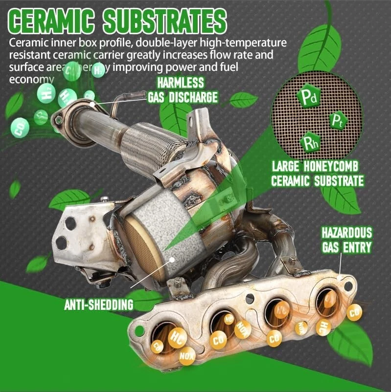 Integrated Exhaust Manifold Fit Mazda CX-5 13-15 2.0L Front Catalytic Converter - Image 3 of 4