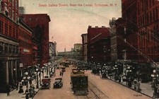 South Salina Street From The Canal Syracuse New York NY Vintage Postcard 1910