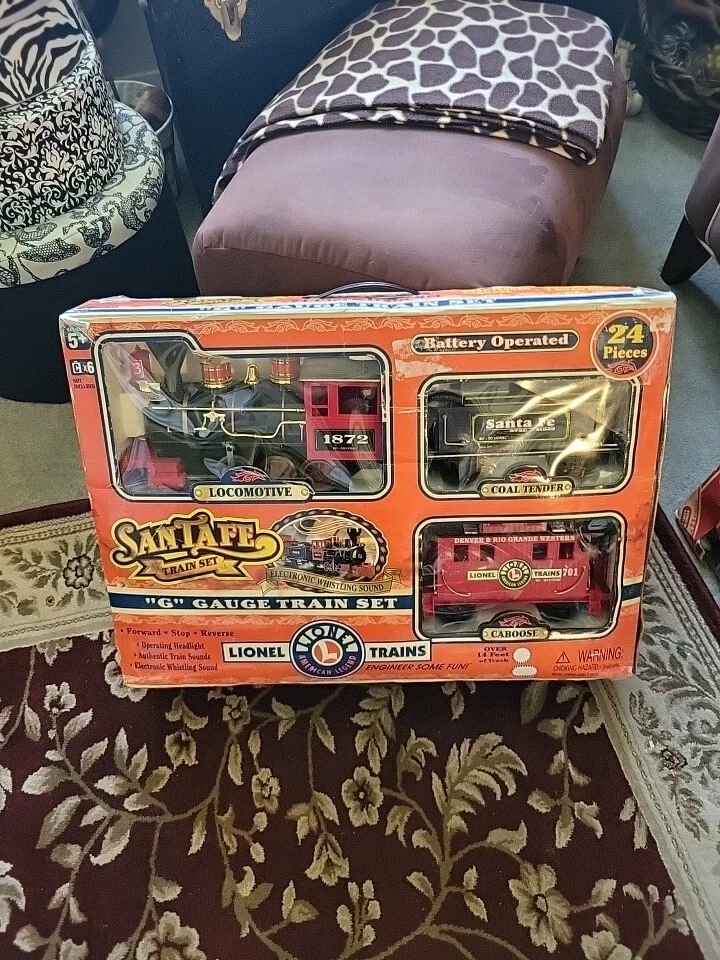 Lionel Santa Fe "G" Gauge Train Set Vtg 24 PC 14 Ft Of Track 2000 #62048 - Image 3 of 4