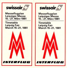 [e41] Flight Plan - Fair / Fair Leipzig - Swissair / Interflug - Spring 1981 