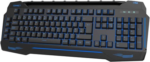 CiT Connect Wired Gaming Keyboard 7 Colour LED With Phone Holder & USB Hub UK - Picture 6 of 20