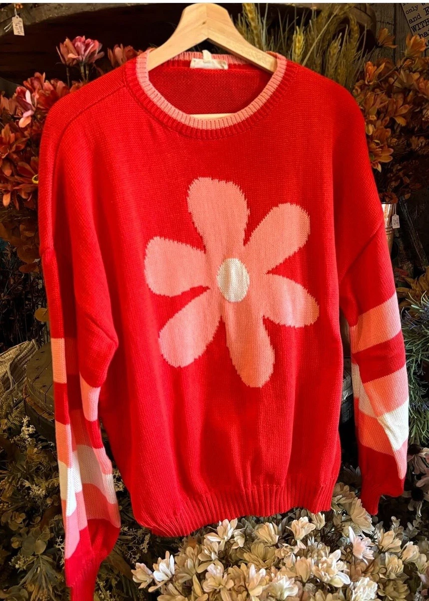 Pull Easel Femme Laine Mélangée – Rouge, Taille M, Coudes Renforcés, Demi-zip