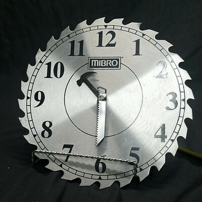MIBRO Saw Blade Stainless Steel 1-12 Clock AA WORKSHOP Carpenter Woodworking