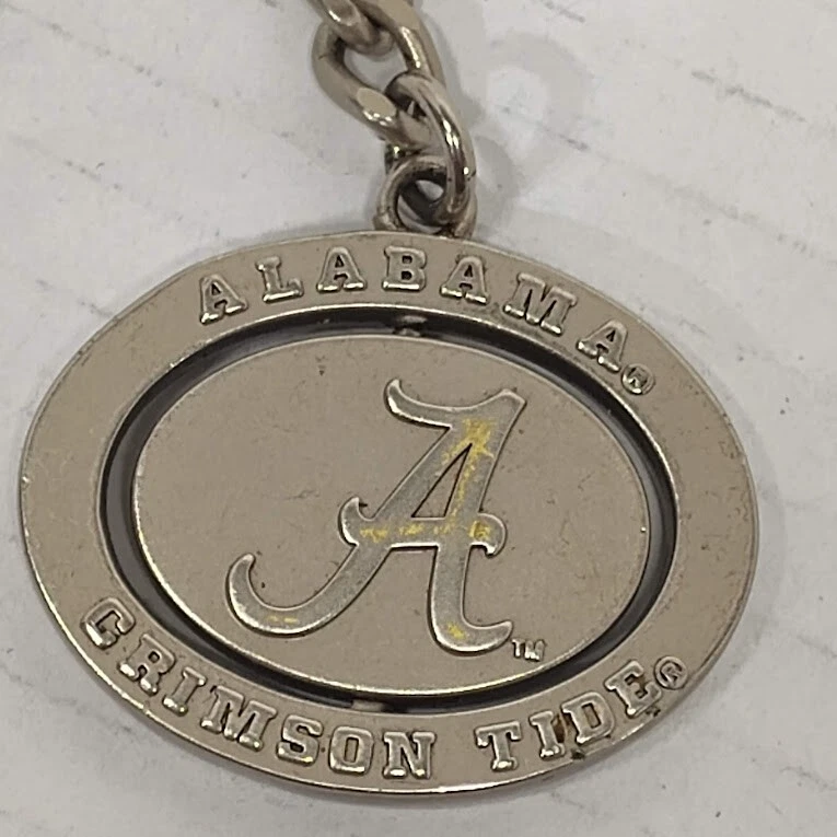 Алюминиевый карабин для ключей с логотипом Alabama Crimson Tide D-образная защелка спиннинг A - Изображение 2 из 4