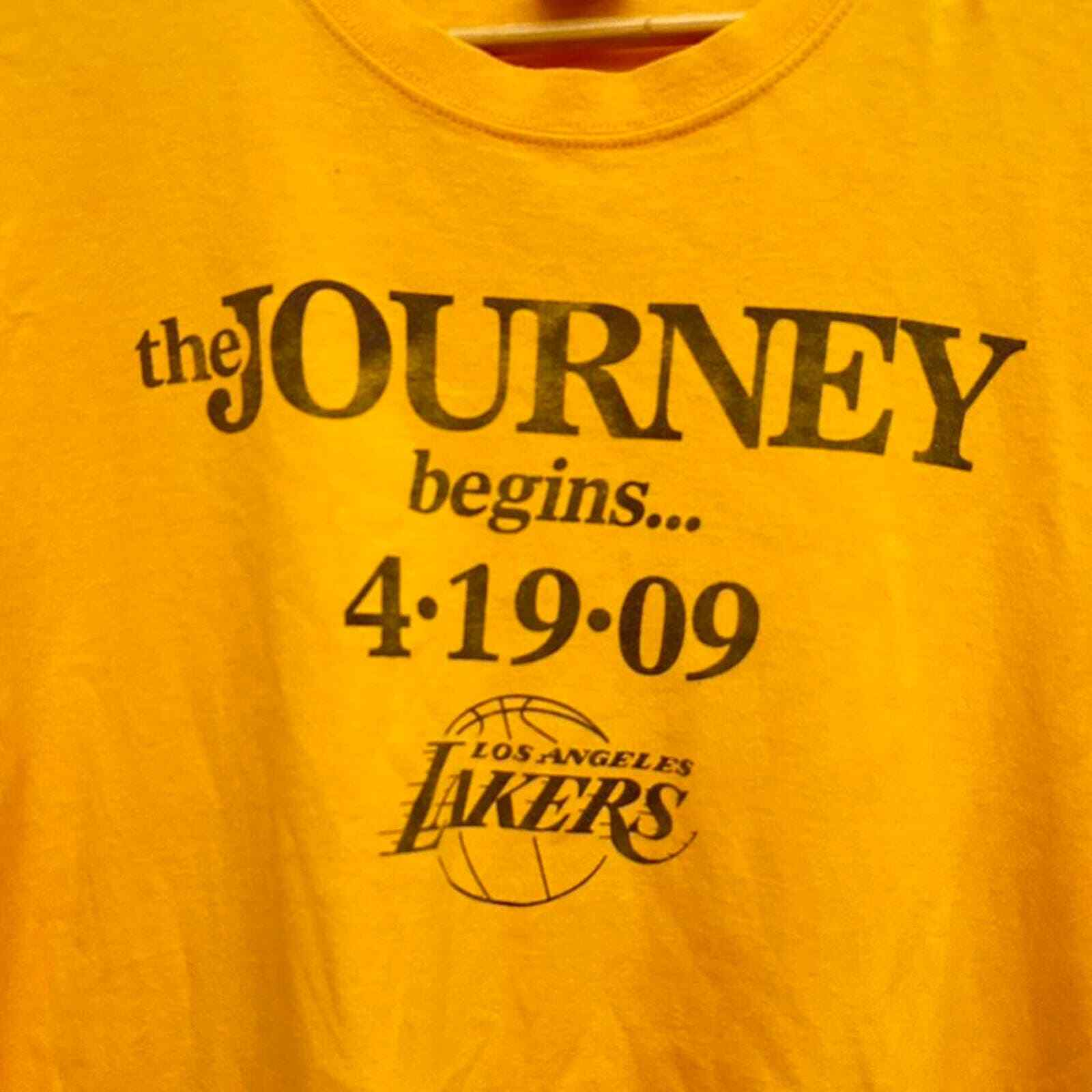 ALTRA T shirt 2009 Y2K Faded Los Angeles Lakers The Journey Begins Championship