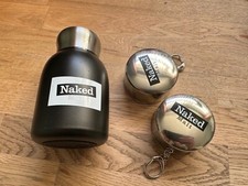 Mini Metal Flask & Collapsible Metal Cups - Naked Malt Whiskey - Camping