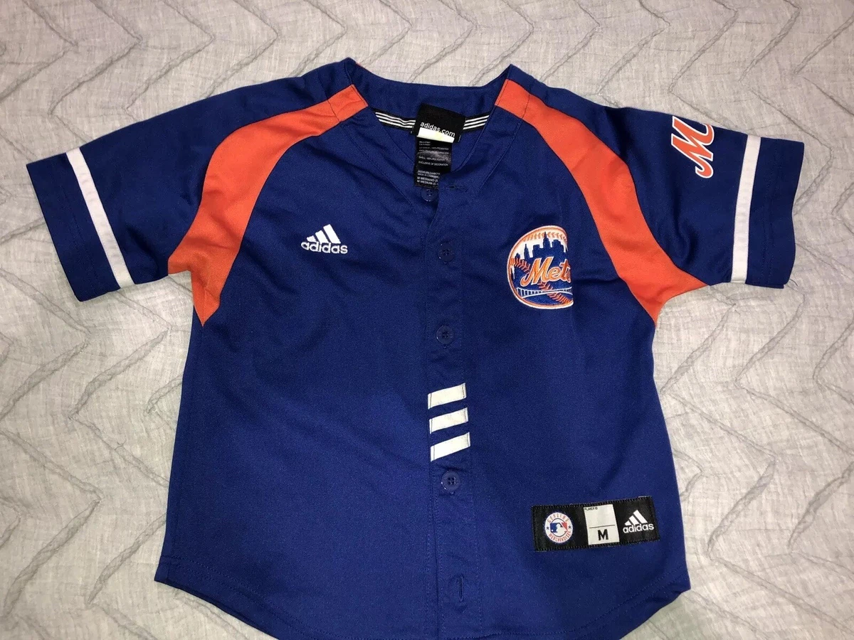 Adidas New York Mets #5 David Wright Blue Jersey Boys M Medium (5-6) SEWN  LOGOS