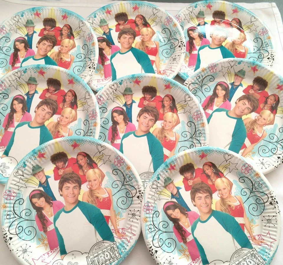 Placas de papel X 20 Escuela secundaria musical cumpleaños picnic fiesta celebración Foto 4 de 4