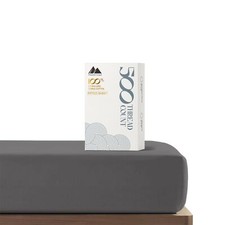 King Size Fitted Sheet Only - 100 Cotton 500 Thread Count Deep Pocket King F...