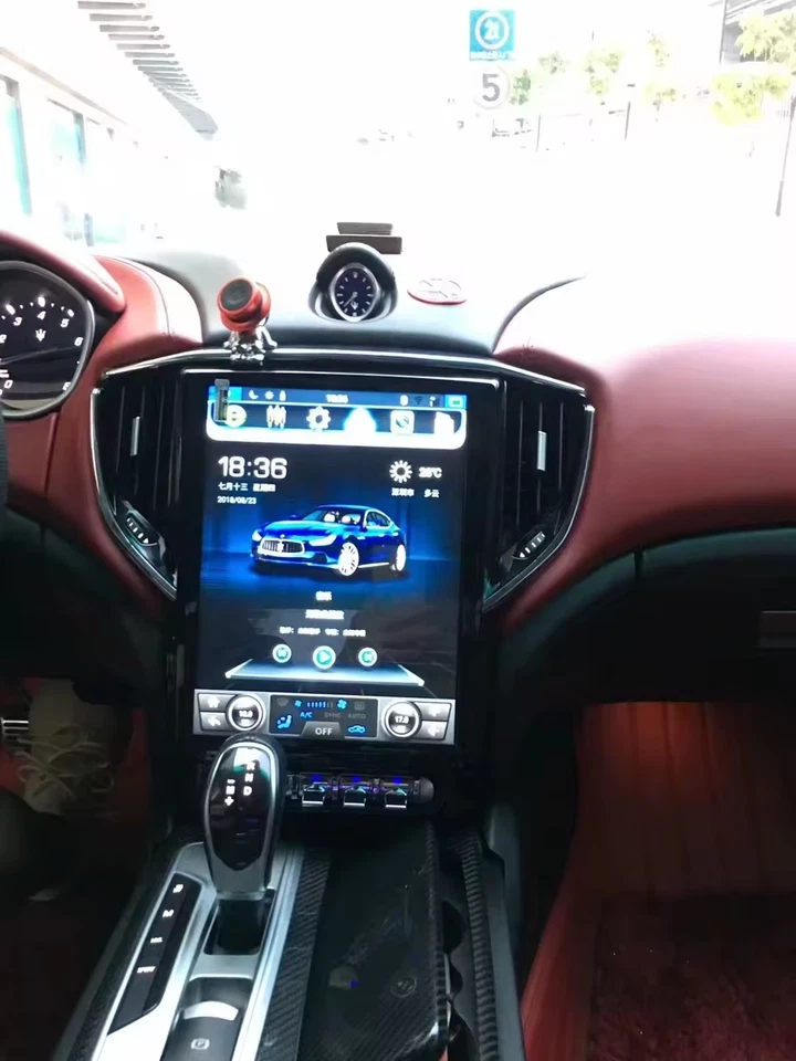 12.1" Android Car Gps  Navigation 4+64GB Tesla Style For Maserati Ghibli 2014~19 Foto 4 de 4