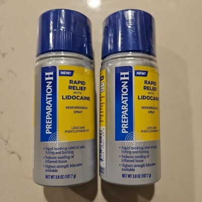 Preparation H Rapid Relief Inflamation Spray 3.8 oz X2 Exp 2027+