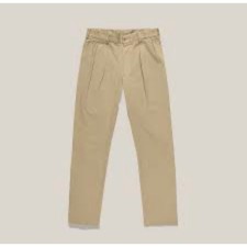 Bills Khakis Classic Fit Pleated Tan Chino Pants Mens 37 Made in USA