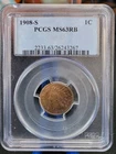 1908-S Indian Head Cent, PCGS MS-63 RB