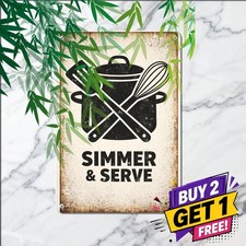 Retro Cooking Poster Durable Wall Art Kitchen Metal Tin Sign 8x12