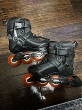 Poweslide radon Black 80 Inline Skates Rollerblades Men  s 7 Women  s 8 Orange