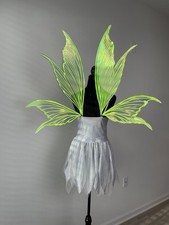 Iridescent Green Butterfly Wings For Woman, Large fairy wings, Halloween Wings