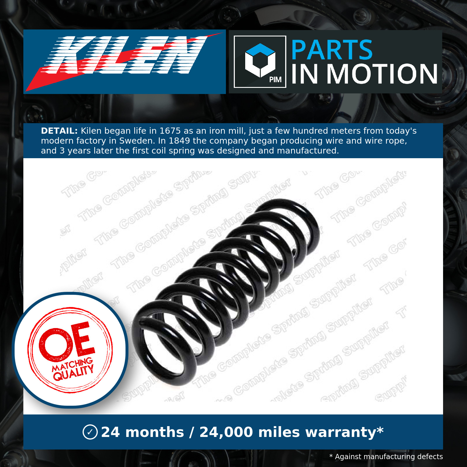 Kilen 57121 Rear Coil Spring Fits Mercedes E-Class 2113240204 A2113240204 - Image 8
