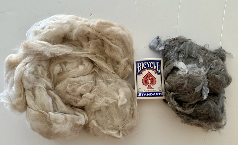 4.1oz English & Ralph Tort Angora Lot Natural Spinning Fiber (C28)