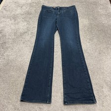 Pilcro Anthropologie 331 Flare Denim Jeans Womens 33T Blue Dark Wash High Rise