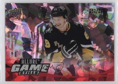 2022-23 Upper Deck Allure Game Stills Red 37/299 Jake Guentzel #GS-16 5x5