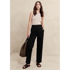 Banana Republic Authentic Chino Mid-Rise Straight Twill Pant Minimalist Black 6