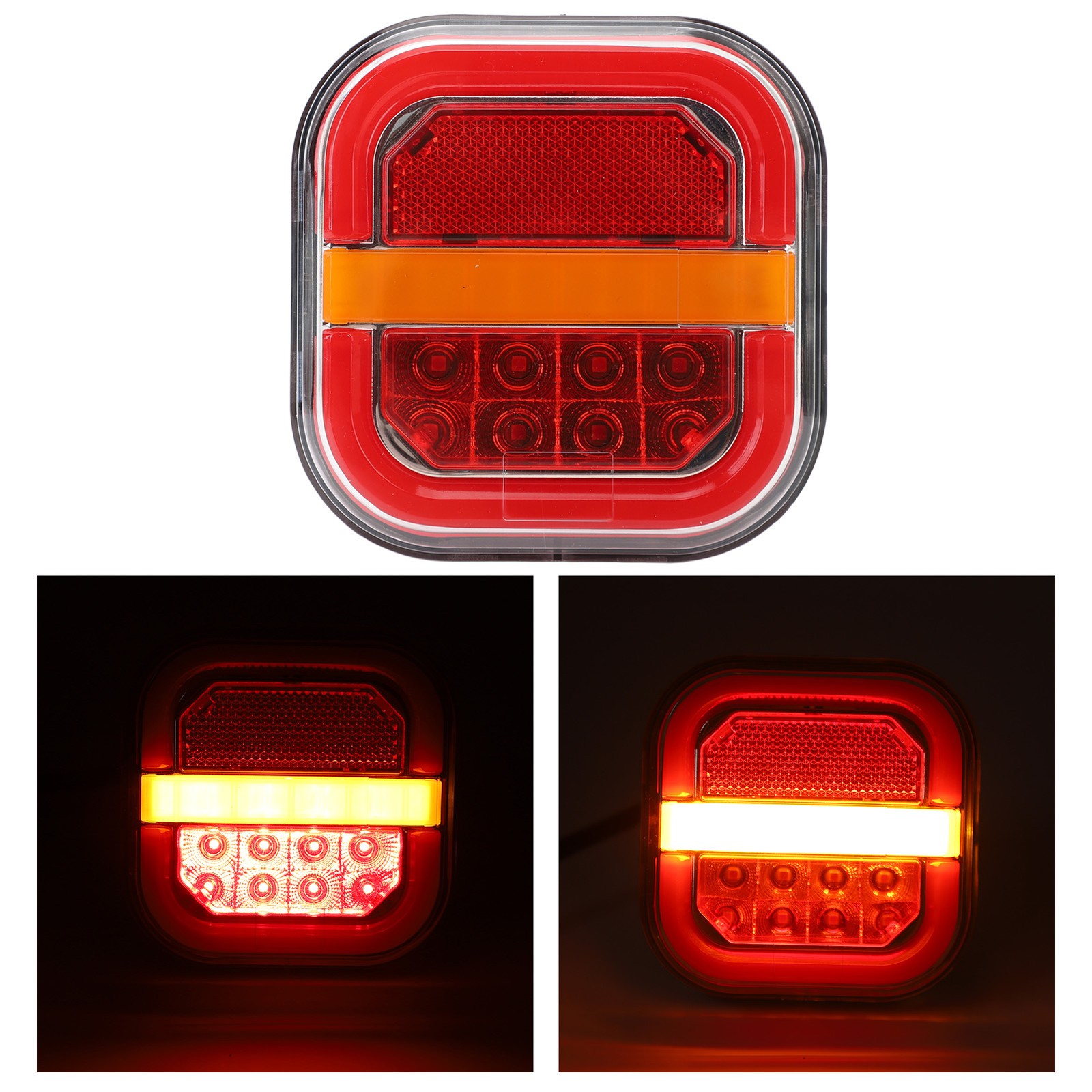 28 LED Stop Marker Lights Trailer Tail Light Waterproof Turn Signal Parking Reve