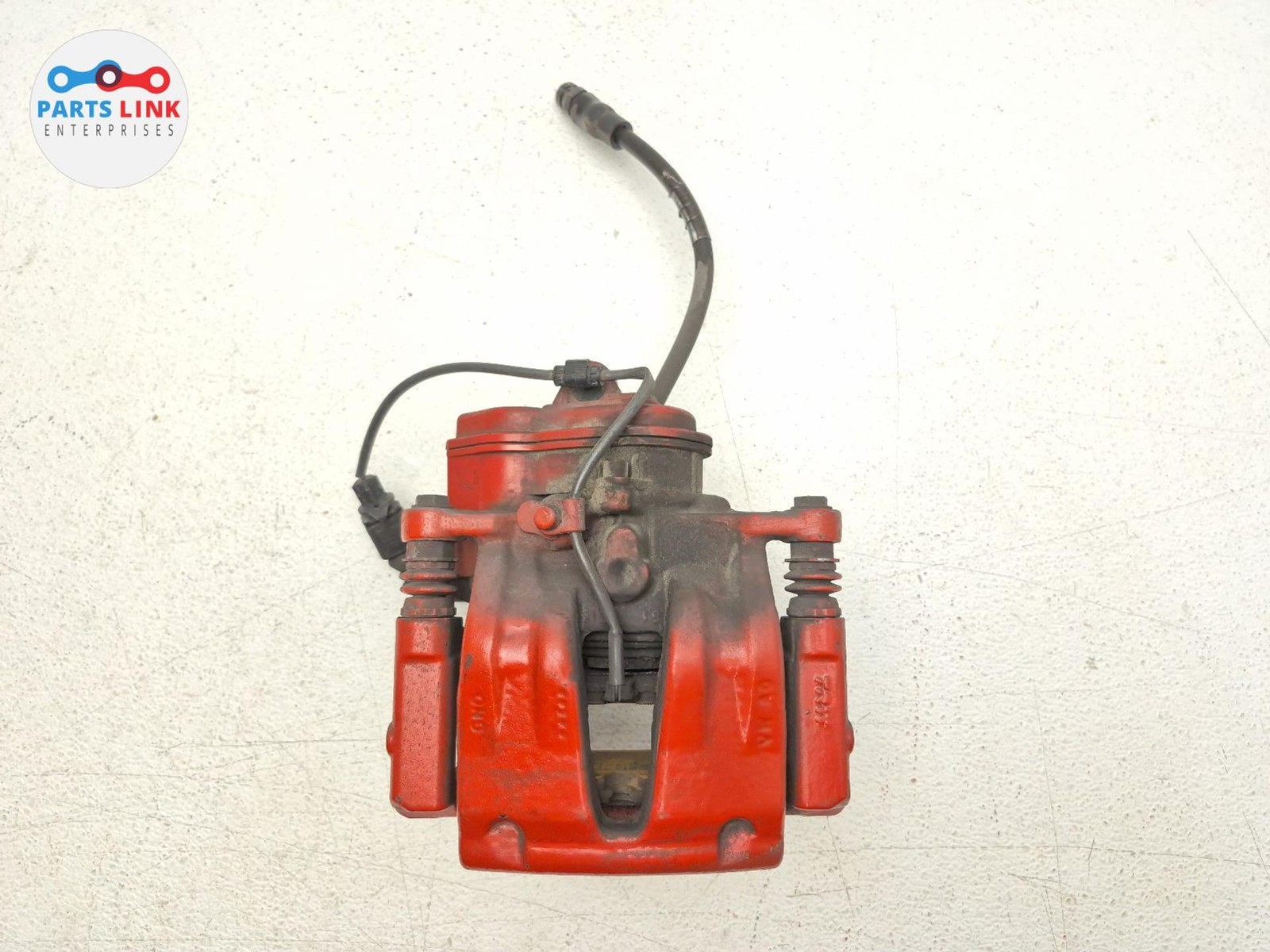 2016-20 BENTLEY BENTAYGA REAR RIGHT BRAKE CALIPER ACTUATOR PADS BRACKET ASSY RED