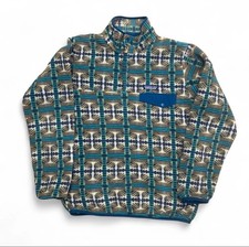Patagonia Synchilla Snap T Fleece Pullover Womens Small Snow Beam