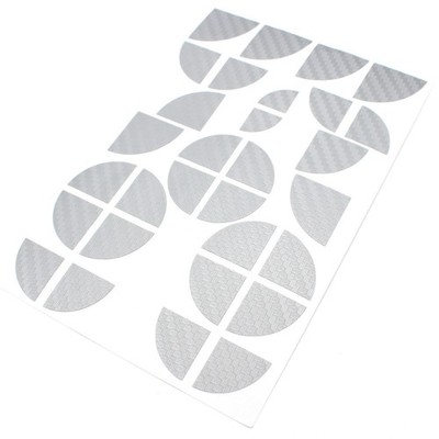 Carbon Emblem Ecken Anthrazit Silber f. viele Modelle Aufkleber Carbonfolie K004