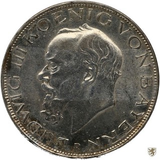 BAYERN 3 Mark 1914 D Ludwig III. vorzüglich