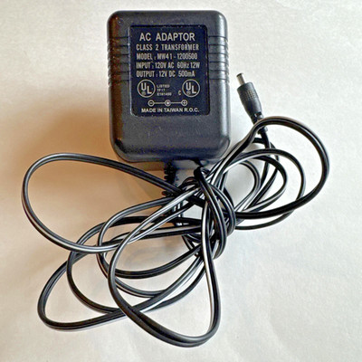 AC DC Class 2 Power Transformer Adapter Model: MW41-1200500 Output: 12V 500mA