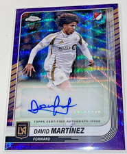 RARE DAVID MARTINEZ /75 PURPLE WAVE AUTO CARD 2025 TOPPS CHROME MLS LAFC