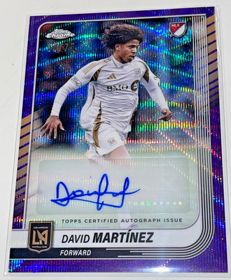 RARE DAVID MARTINEZ /75 PURPLE WAVE AUTO CARD 2025 TOPPS CHROME MLS LAFC
