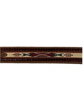 TONY LAMA SOUTHWEST EMBROIDERED WESTERN BROWN LEATHER BELT MEN'S SIZE 38